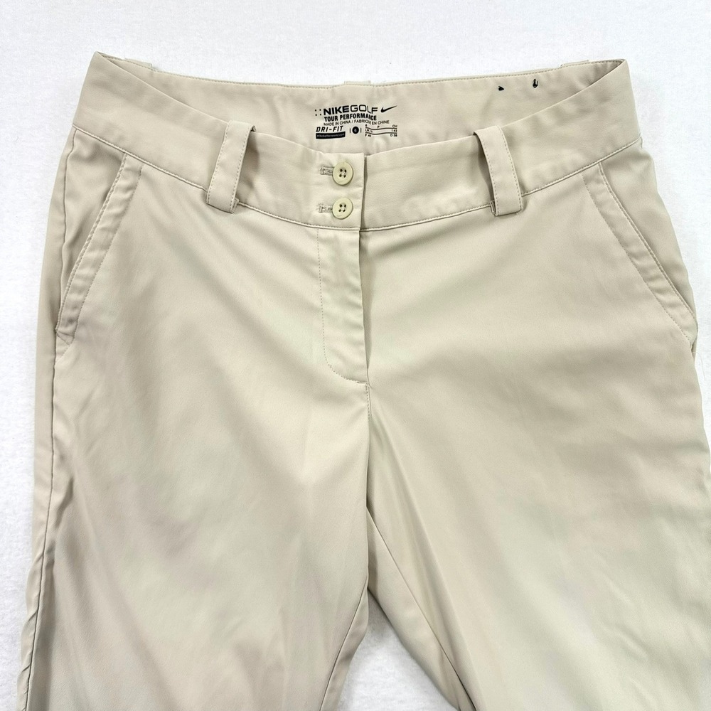 Nike‎ Golf Tour Performance Dri-FIT Tan Khaki Capri Womens Size 6 Stretch